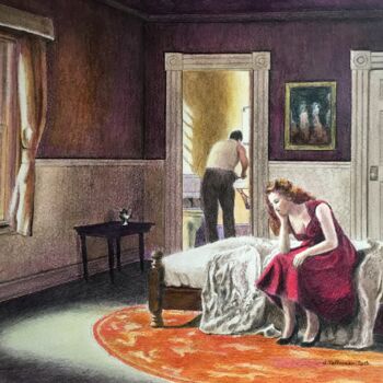 Pittura intitolato "Lassitude." da Jacques Tafforeau, Opera d'arte originale, Altro
