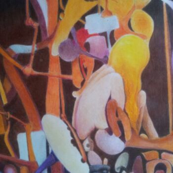 Pittura intitolato "Nageuse." da Jacques Tafforeau, Opera d'arte originale, Altro