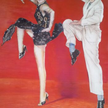 Painting titled "Cyd et Fred le duo…" by Jacques Tafforeau, Original Artwork, Other