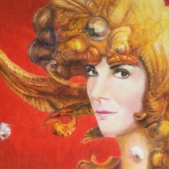 Malarstwo zatytułowany „Sandra l’astronaute.” autorstwa Jacques Tafforeau, Oryginalna praca