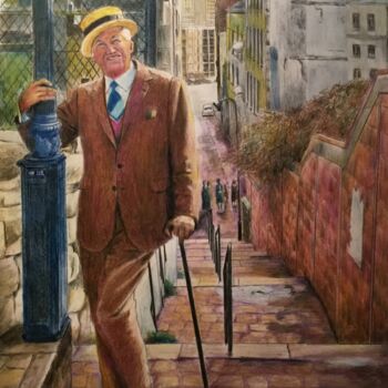 Peinture intitulée "Le promeneur de MEN…" par Jacques Tafforeau, Œuvre d'art originale, Autre