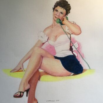 Painting titled "Audrey." by Jacques Tafforeau, Original Artwork, Other