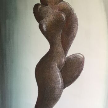 Ζωγραφική με τίτλο "Figurine numéro 49" από Jacques Tafforeau, Αυθεντικά έργα τέχνης
