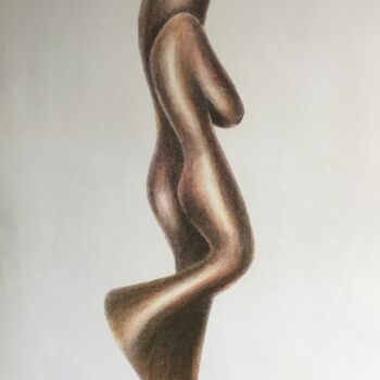 Painting titled "Figurine numéro 51" by Jacques Tafforeau, Original Artwork, Other