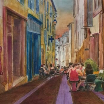 Malerei mit dem Titel "LE PANIER MARSEILLE…" von Jacques Tafforeau, Original-Kunstwerk, Aquarell