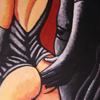 Peinture intitulée "Badman" par Jacques Tange, Œuvre d'art originale, Huile