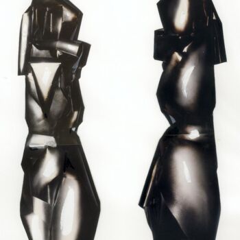 "femme" başlıklı Heykel Jacques Troupel tarafından, Orijinal sanat, Alüminyum