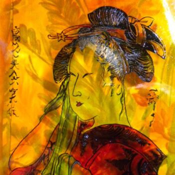 Pittura intitolato "madame... "YU"" da Jacques Van Moer, Opera d'arte originale, Olio