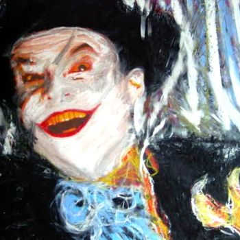 Painting titled "Joker" by Jacques Cauda, Original Artwork, Pastel
