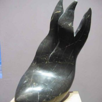 Sculpture intitulée "poisson n° 20" par Jacques Duault, Œuvre d'art originale, Pierre
