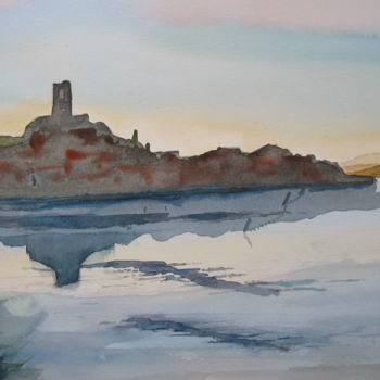 Pintura intitulada "Gruissan" por Jacques Paulus, Obras de arte originais, Aquarela