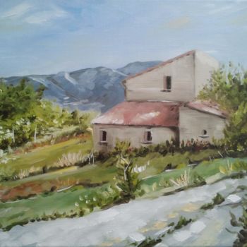 Peinture intitulée "Mas du Luberon" par Jordan Ravy, Œuvre d'art originale