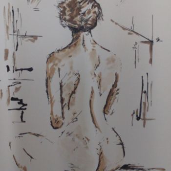 Картина под названием "Série Les nus 1171" - Jordan Ravy, Подлинное произведение искусства, Чернила