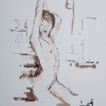 Pittura intitolato "Série Les nus 1217" da Jordan Ravy, Opera d'arte originale, Inchiostro