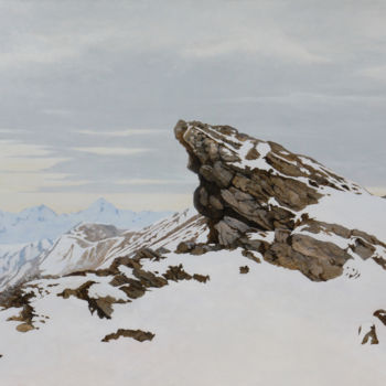 Malerei mit dem Titel "Ligne de crêtes (Ki…" von Jacques Place, Original-Kunstwerk, Acryl