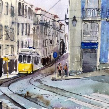 "Lisboa" başlıklı Tablo Jacques Villares tarafından, Orijinal sanat, Suluboya