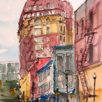 Painting titled "vancouver-2.jpg" by Jacques Villares, Original Artwork, Watercolor