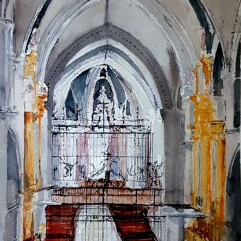 "Catedral de Cuenca" başlıklı Tablo Jacques Villares tarafından, Orijinal sanat, Suluboya