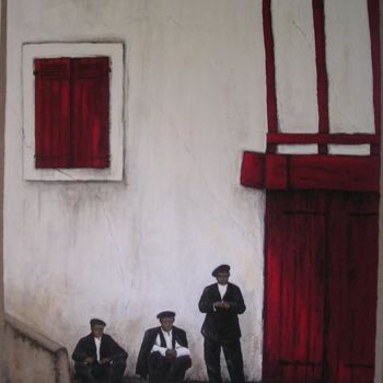 Pintura titulada "La Pause des Juges" por Jacquotte Gaignault, Obra de arte original
