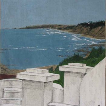 Peinture intitulée "Towards Biarritz" par Jacquotte Gaignault, Œuvre d'art originale