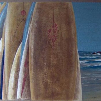 Painting titled "BELZA & BOARDS" by Jacquotte Gaignault, Original Artwork