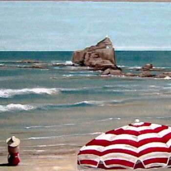 Картина под названием "Biarritz, LE ROCHER…" - Jacquotte Gaignault, Подлинное произведение искусства