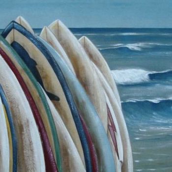 Painting titled "SMALL SWELL" by Jacquotte Gaignault, Original Artwork