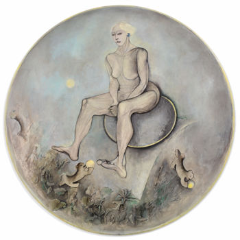 「Sirius - etoile du…」というタイトルの絵画 N Jacquounainによって, オリジナルのアートワーク, オイル ウッドストレッチャーフレームにマウント