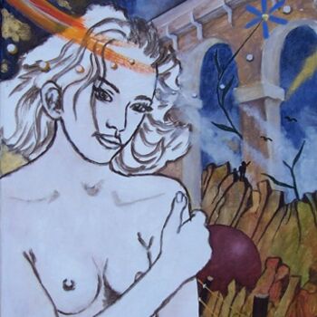 Peinture intitulée "Elle habitait près…" par Jacques Teulet, Œuvre d'art originale