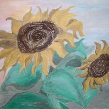 Painting titled "sunflowers" by Jadranka Cikic, Original Artwork