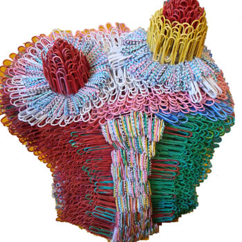雕塑 标题为“Paperclips mountain” 由Jaffa Meir, 原创艺术品, 粘土
