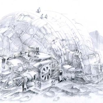 「Находка ( Космостим…」というタイトルの描画 Igor Nedelyukによって, オリジナルのアートワーク