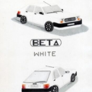 Disegno intitolato "Beta White" da Jagsartes, Opera d'arte originale