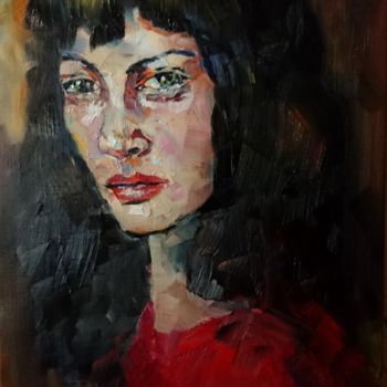 Painting titled "Jalouse" by Nathalie Jaguin, Original Artwork, Oil