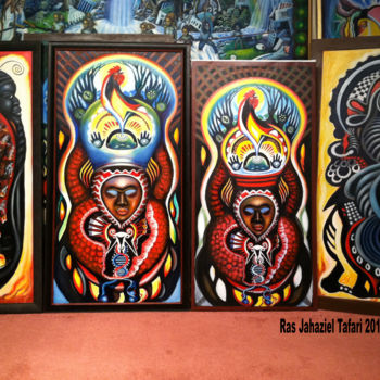 Malarstwo zatytułowany „evolving-creations.…” autorstwa Ras Jahaziel Tafari, Oryginalna praca, Olej