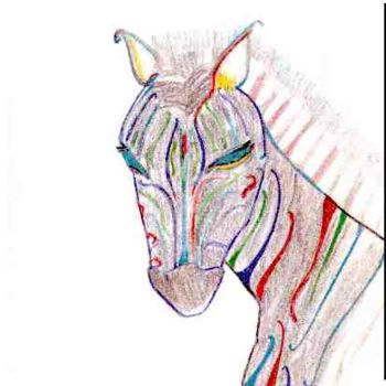 Drawing titled "Zebra two" by Jamie Warren, Original Artwork, Other