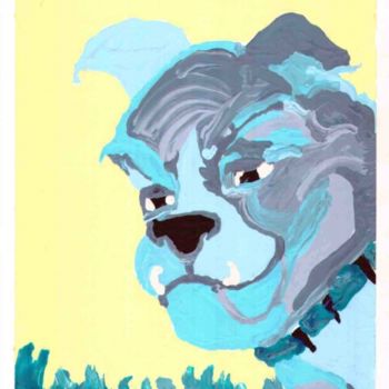 Disegno intitolato "Bulldog" da Jamie Warren, Opera d'arte originale