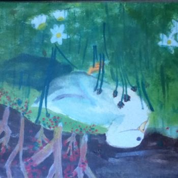 Pittura intitolato "Duck In Forest" da Jaide Crockett, Opera d'arte originale, Acquarello