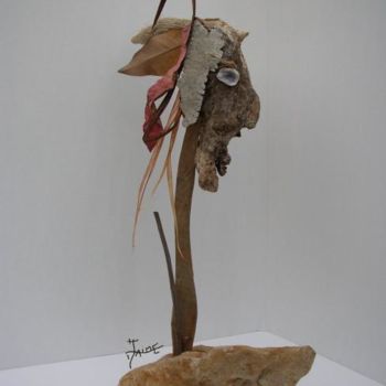 Sculpture titled "L'INDIEN PROFIL2" by Jaime Garcia, Original Artwork