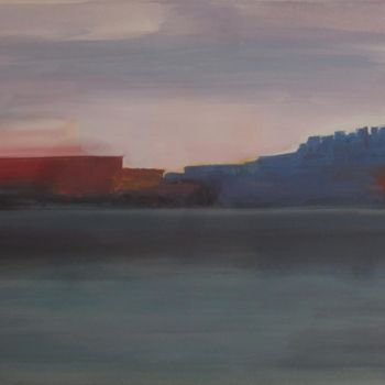 Painting titled "Hudson River, New Y…" by Jaime-Axel Ruiz, Original Artwork