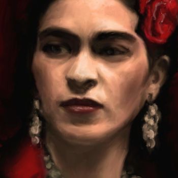 Arts numériques intitulée "Frida Kahlo" par Jaime Andrés Betancur Pérez, Œuvre d'art originale, Peinture numérique