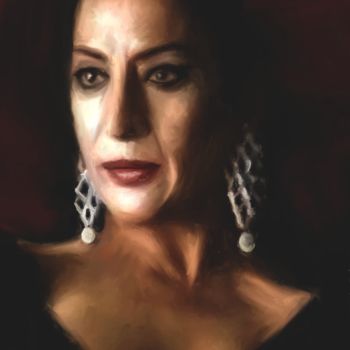 Digital Arts titled "Lola Flores" by Jaime Andrés Betancur Pérez, Original Artwork, Digital Painting