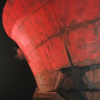 Картина под названием "Proa Roja" - Jaime Carrasquilla, Подлинное произведение искусства, Масло