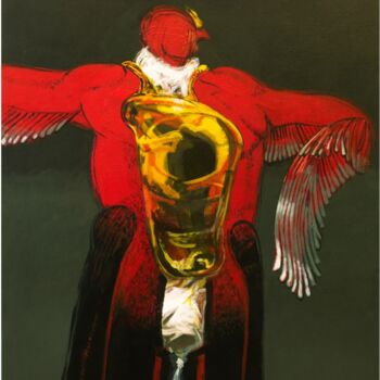Pintura titulada "Aborígenes Aves Dan…" por Jaime Carrasquilla, Obra de arte original, Acrílico