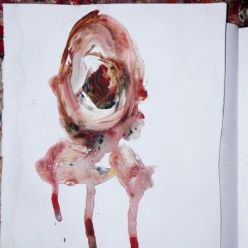 Painting titled "Sin titulo." by Jaime R., Original Artwork, Watercolor