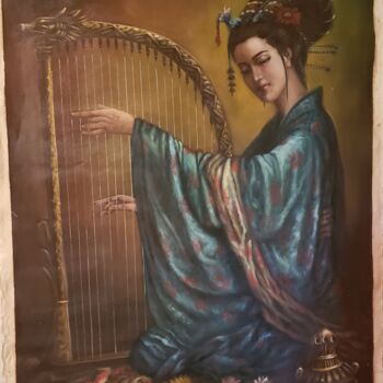 Pittura intitolato "Geisha" da Jairo Arce, Opera d'arte originale, Olio