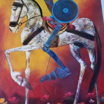 Painting titled "don quijote" by Jairo Arce, Original Artwork, Acrylic