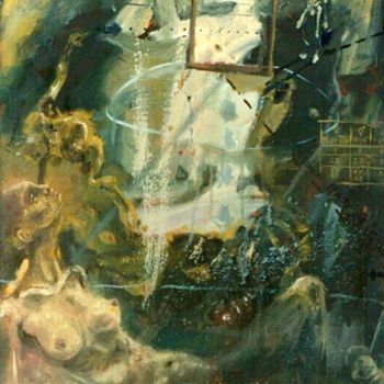 Painting titled "L'ANNUNCIATION" by Elek Jakab, Original Artwork