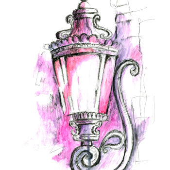 "Lamp" başlıklı Tablo Konstantin Yakovenko tarafından, Orijinal sanat, Suluboya