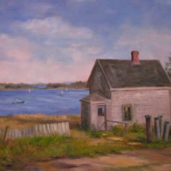 Painting titled "Lubec Summer Home" by Elizabeth Sennett, Original Artwork, Oil